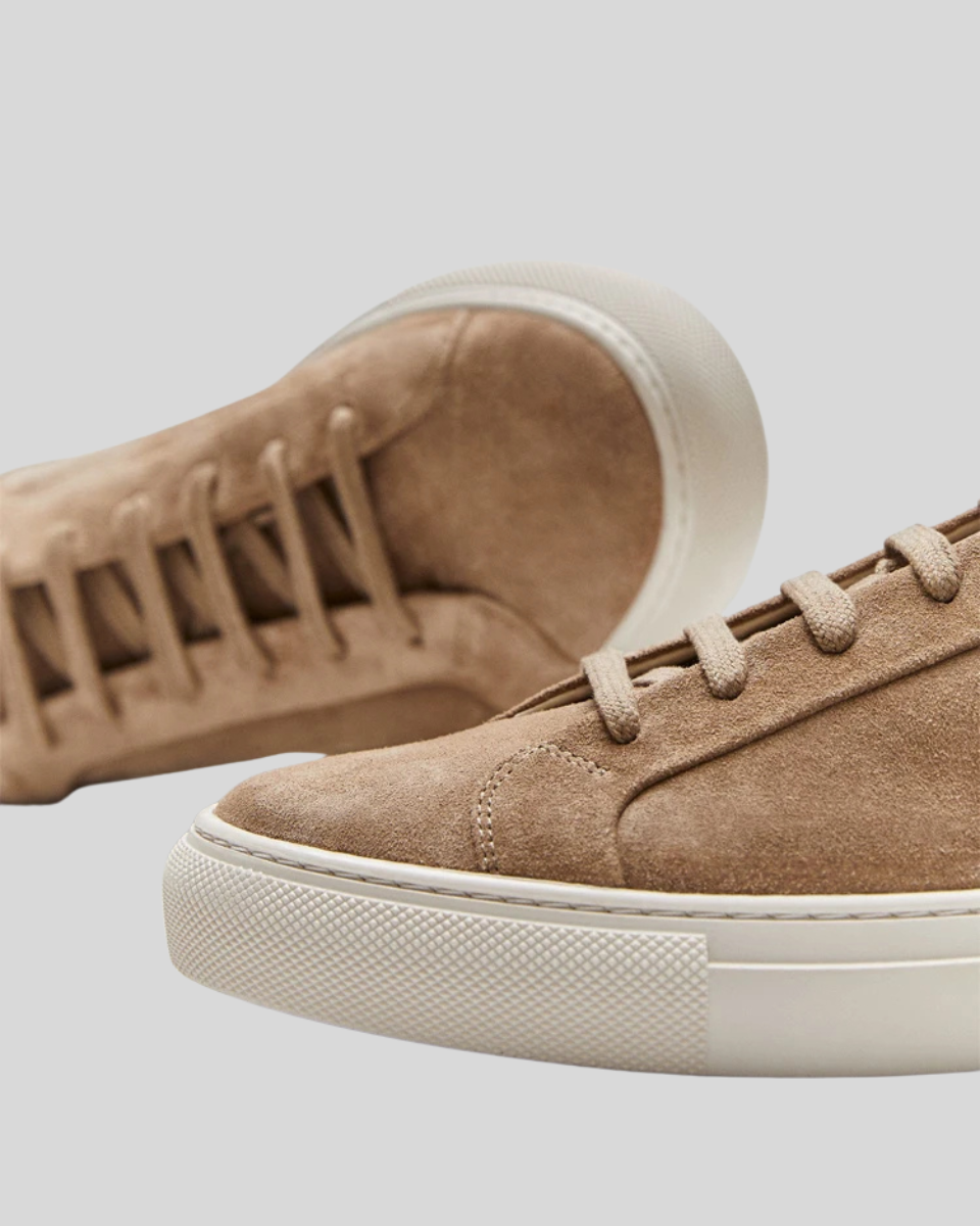 LEATHER OXFORD SNEAKERS KHAKI