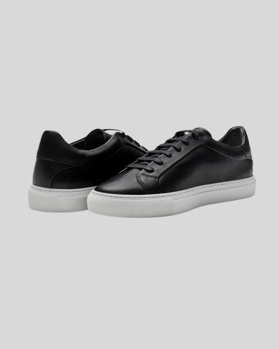 LEATHER OXFORD SNEAKERS BLACK