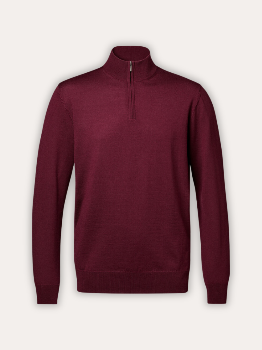 HALF ZIP SWEATER NAVY