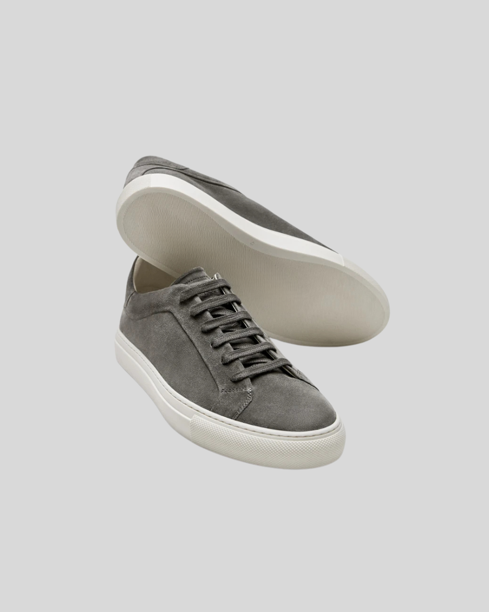 LEATHER OXFORD SNEAKERS DARK GREY