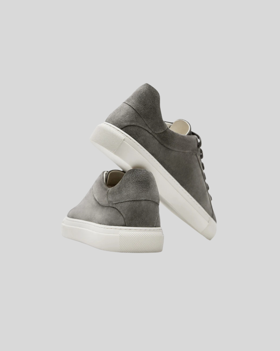LEATHER OXFORD SNEAKERS DARK GREY