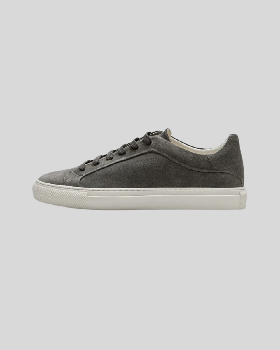 LEATHER OXFORD SNEAKERS DARK GREY