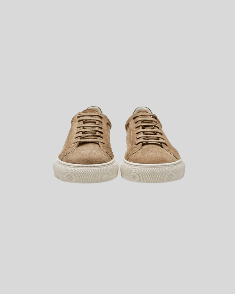 LEATHER OXFORD SNEAKERS KHAKI