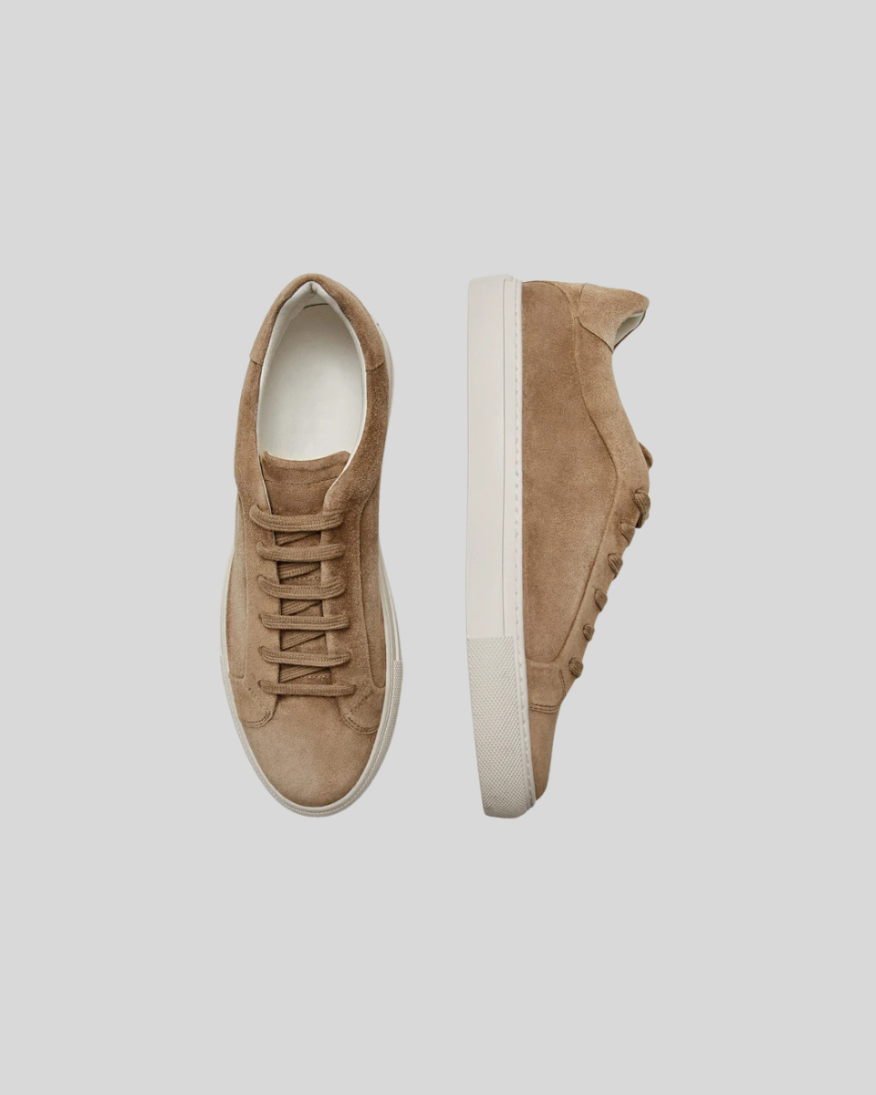 LEATHER OXFORD SNEAKERS KHAKI