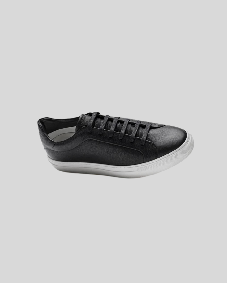 LEATHER OXFORD SNEAKERS BLACK