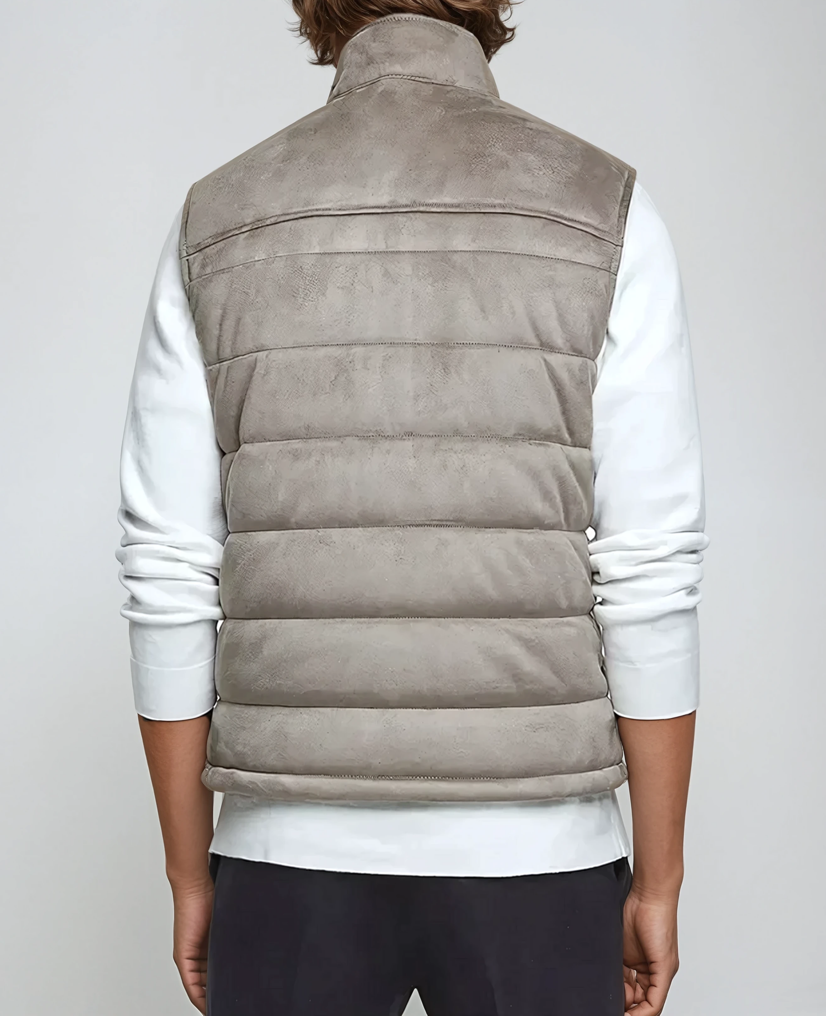 SUEDE GILET GREY